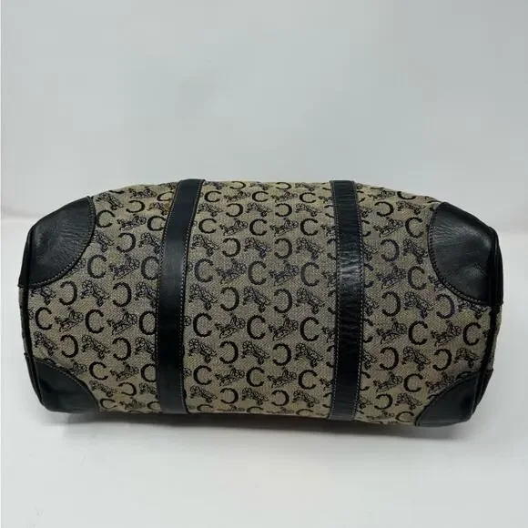 Celine Vintage Triomphe Blue Horse Macadam Boston Bag - Picture 8 of 11